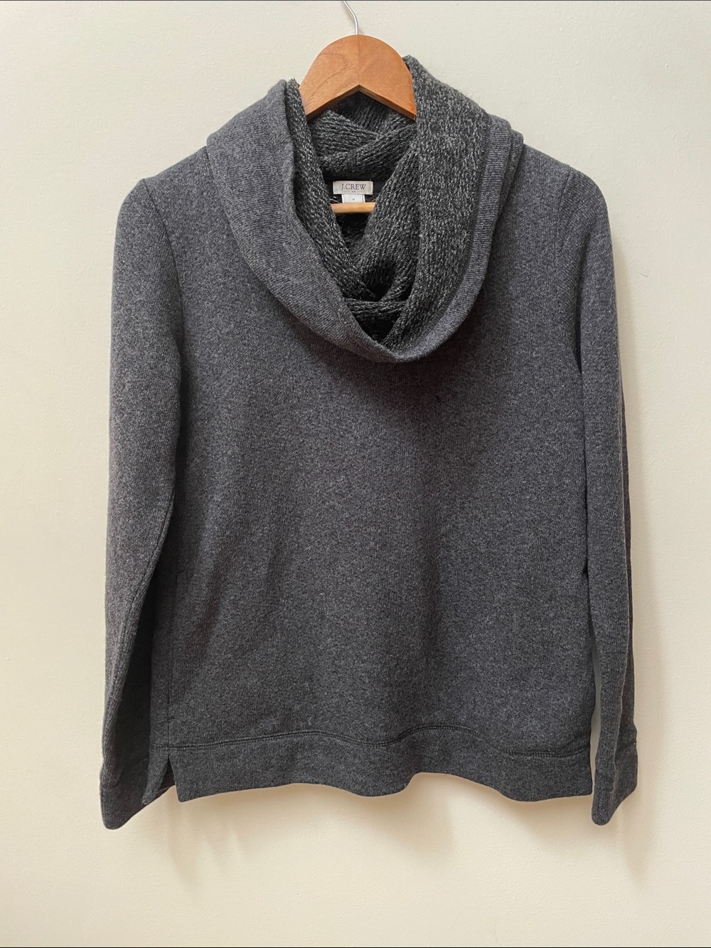 J. Crew Gray Cowl Neck Sweater
